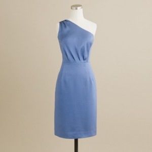 SOLD PRIVATELY - J Crew one shoulder silk dress